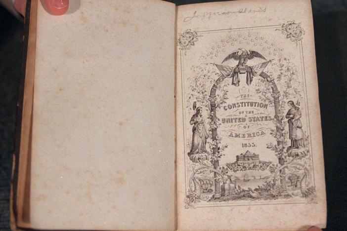 Appraisal: 1853 Jefferson Davis Family "Constitution", from Vintage New Orleans.