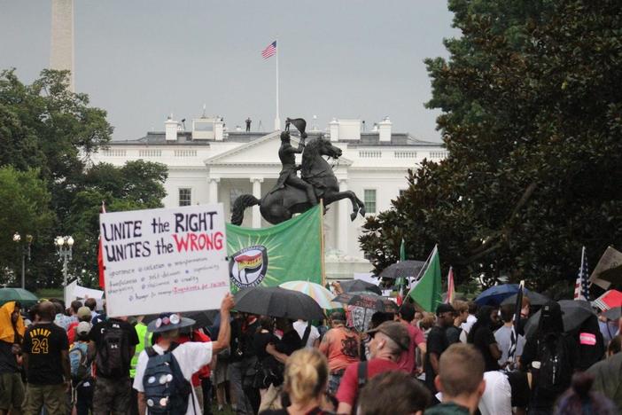 Counterprotests overshadow white supremacist rally in Washington, D.C.