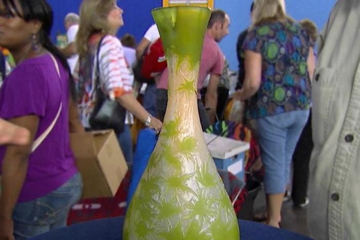 Appraisal: 20th C. Galle Cameo Glass Vase, from Cincinnati Hour 3.