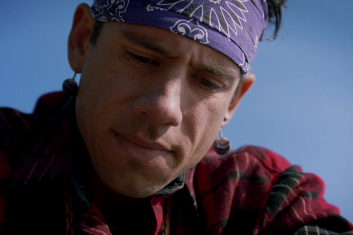 Marcus Hendricks continues the tradition of making Wampum beads by hand.