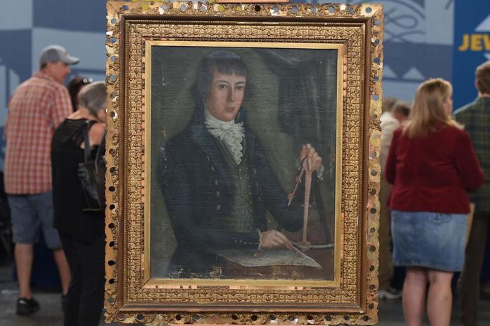 Appraisal: Folk Art American Sea Captain Portrait, ca. 1790, from Salt Lake City Hour 2.