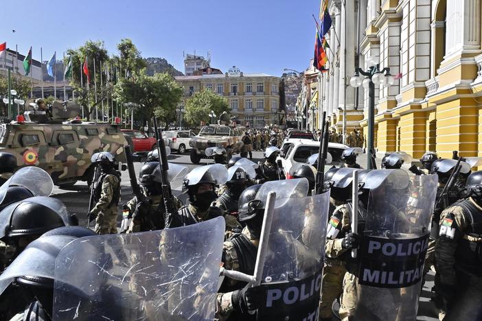 News Wrap: Bolivia's president says country facing military coup attempt