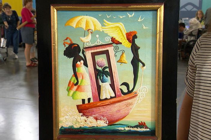 Appraisal: Orville Bulman Oil Painting, ca. 1965, in Virginia Beach, Hour 1.