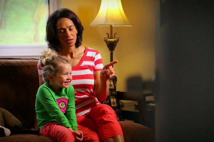 Melinda uses PBS Kids to teach her child values
