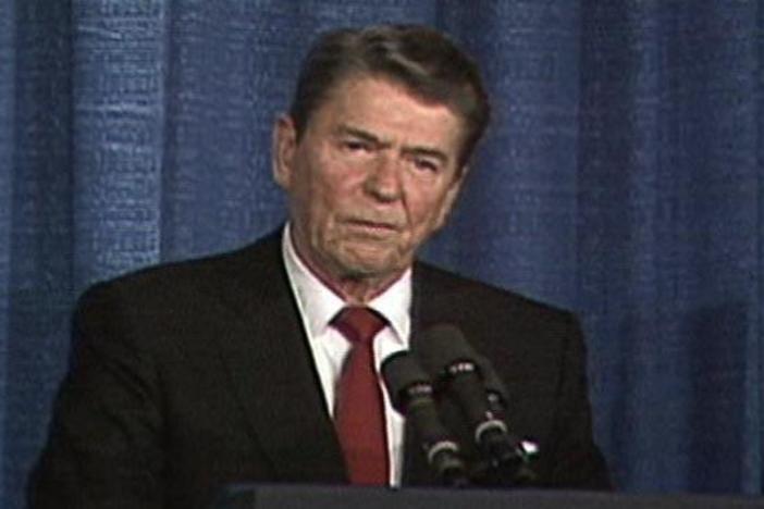 President Reagan gives his only speech on AIDS. The years of inaction continue.