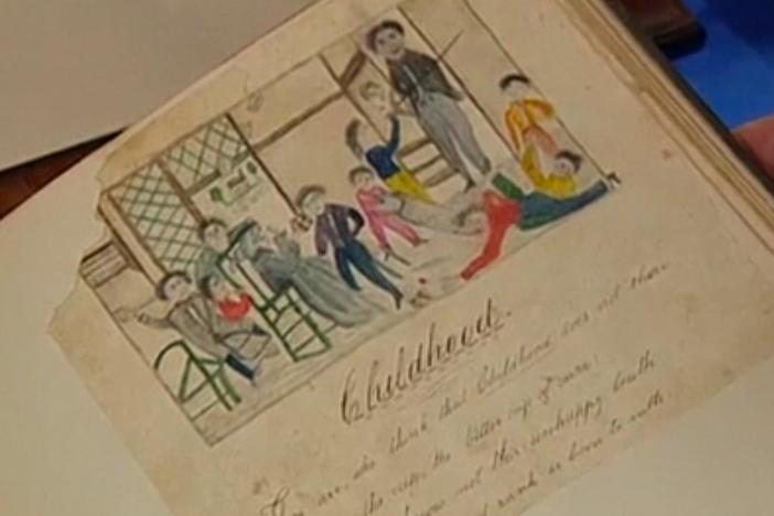 Appraisal: 1830 School Book with Watercolors