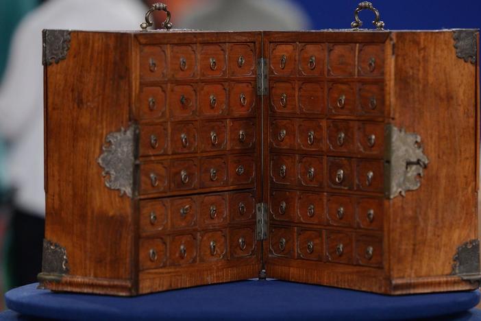 Appraisal: Chinese Export Huanghuali Cabinet, ca. 1735