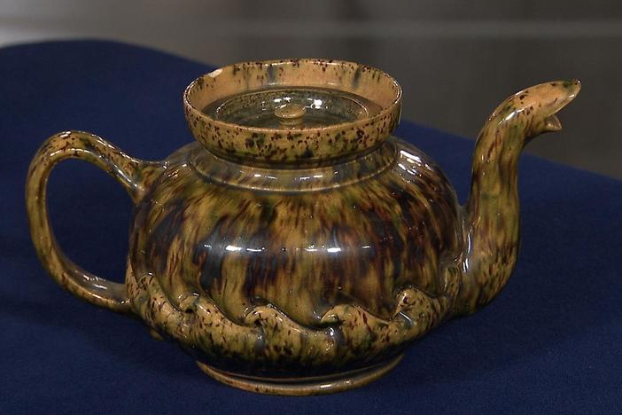 Appraisal: George Ohr Teapot, ca. 1905, from Indianapolis Hour 3.