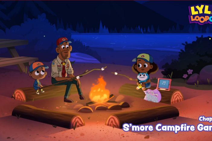 Louis asks Lyla, Luke, and Stu to create a campfire game for their scout troop to play.