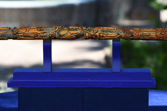 Appraisal: 1897 San Antonio Folk Art Carved Cane