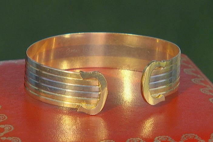 Appraisal: Cartier Tri-color Gold Bangle, ca. 1970