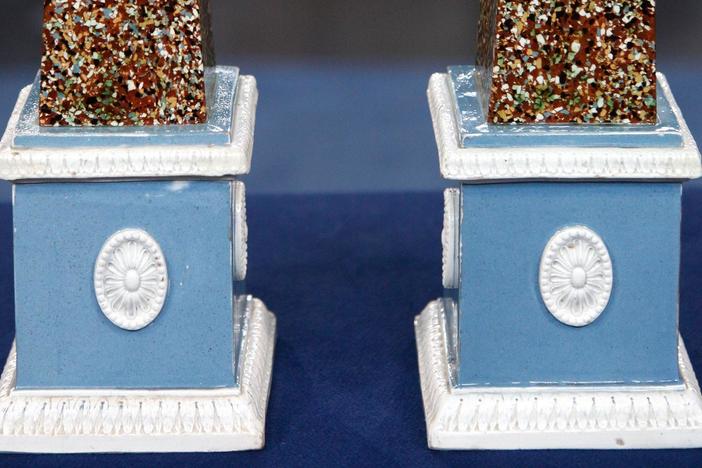 English Pearlware Obelisks, ca. 1790