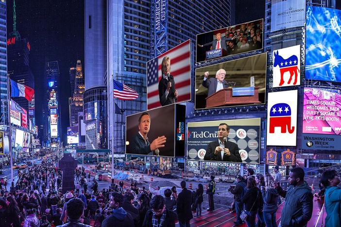 Republican and Democratic White House hopefuls descend on NY ahead of primary.