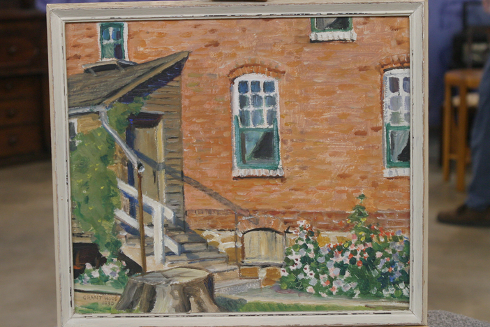 Appraisal: 1930 Grant Wood Oil Painting, in Vintage Chicago.