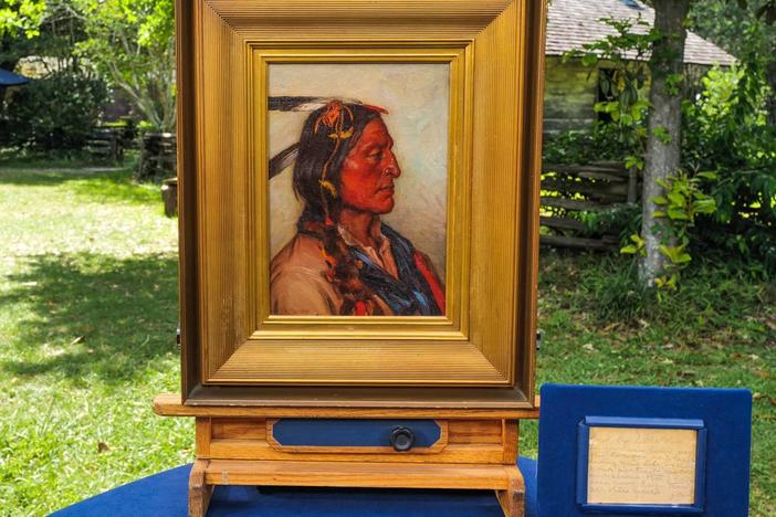 Appraisal: Joseph Henry Sharp 'Chief Little Wolf' Oil, ca. 1899
