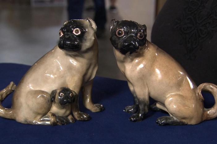 Appraisal: Meissen Porcelain Pug Dogs, ca. 1880, from Tucson Hr 3.