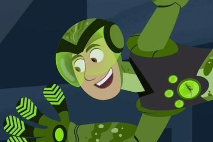 The Kratts use gecko powers to pull everyone to safety with their suction cup fingers.