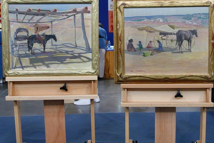 Appraisal: 20th C. Augustus Dunbier Oil Landscapes