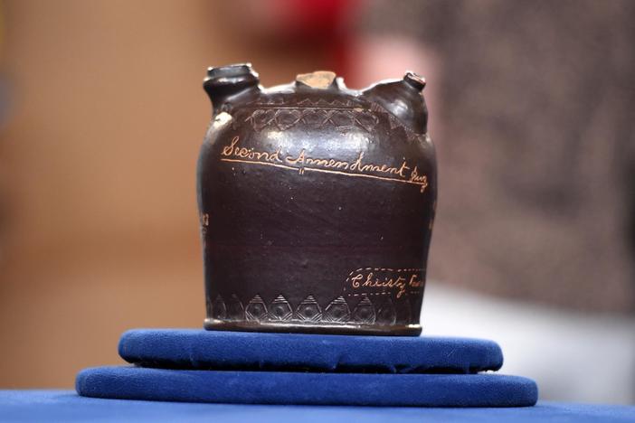 Appraisal: 1883 Mahoning County Ohio Harvest Jug, from Junk in the Trunk 6.