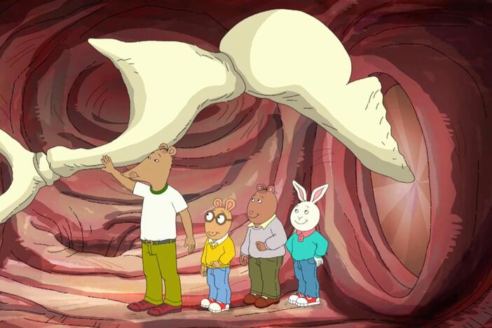 Mr. Ratburn takes Arthur, Buster, and Brain on a journey inside the ear.