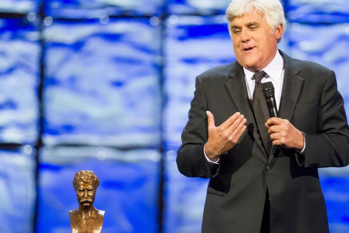Jay Leno thanks everyone for the 2014 Mark Twain Prize.