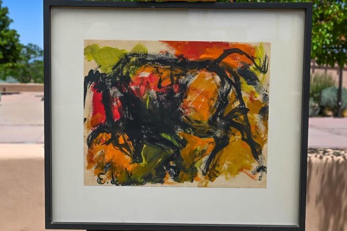 Appraisal: Elaine de Kooning Mixed-media Artwork, ca. 1960