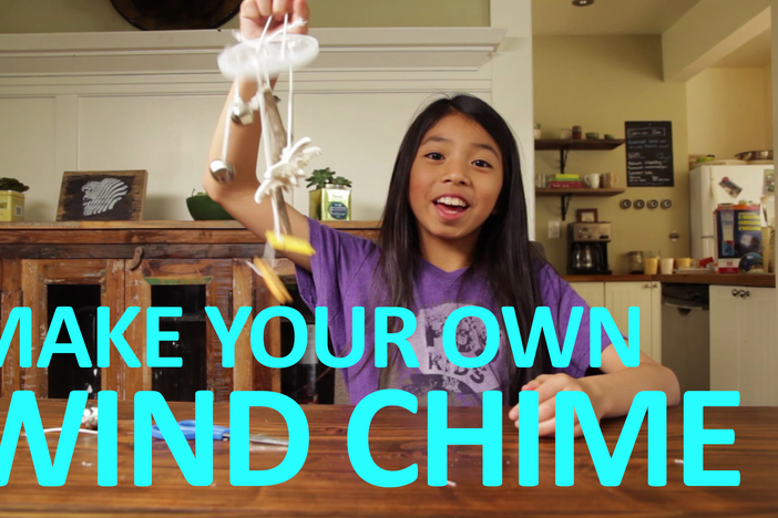 Collect some household odds-and-ends and create your own wind chime!