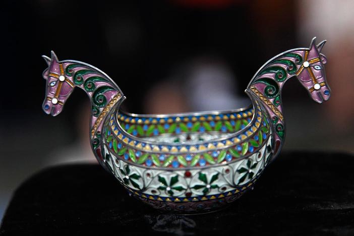 Appraisal: Marius Hammer Plique-a-Jour Bowl, ca. 1900, from Manor House Treasures.