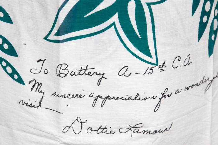 Appraisal: Dorothy Lamour Signed Sarong, ca. 1940, from Seattle Hour 1.