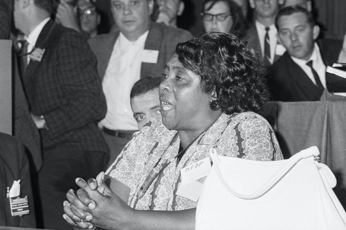 On a national political stage, Fannie Lou Hamer delivers her most stirring speech.