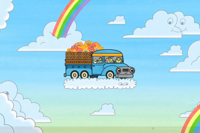 Watt and Windy learn about how clouds are made and distributed in City Island!