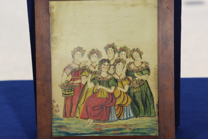 Appraisal: American Schoolgirl Watercolor, ca. 1825