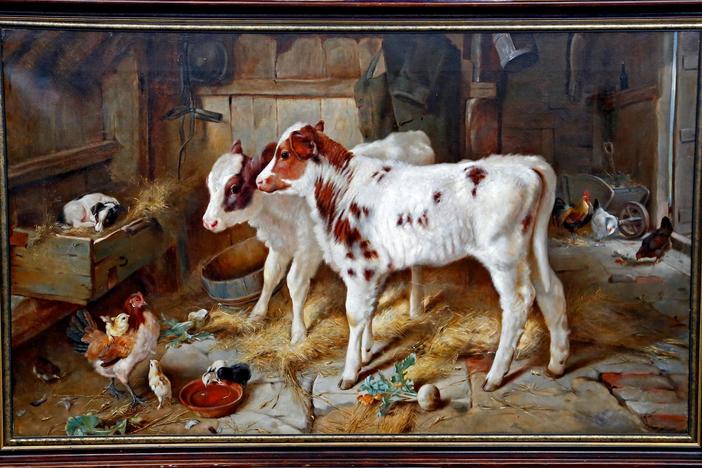 Appraisal: L. Magill after Walter Hunt Oil, ca. 1915, from Richmond Hour 2.
