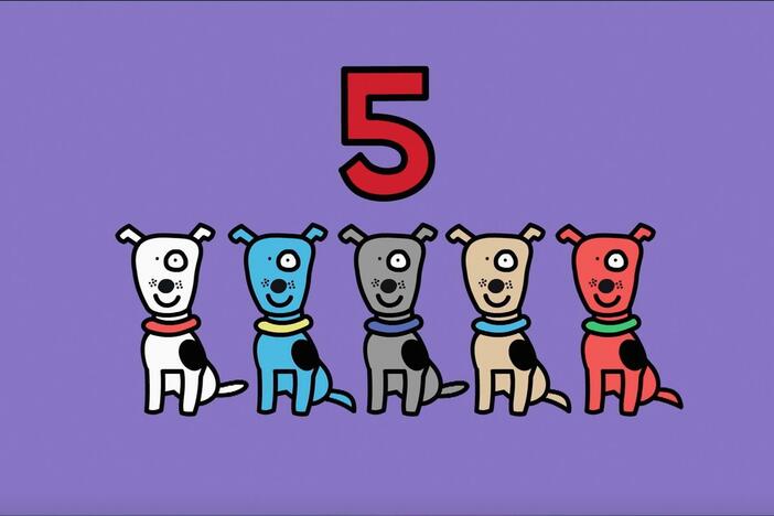 Five dogs, five bones.