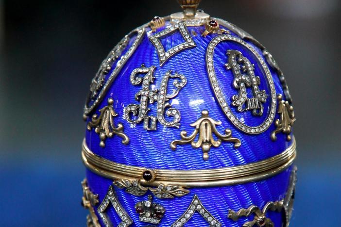 20th-Century Fake Faberge Enamel Egg, from Atlanta Hour 1.