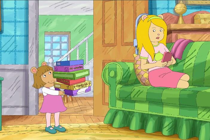 D.W. was expecting Grandma Thora to come over, but she's babysitting Vicita instead!