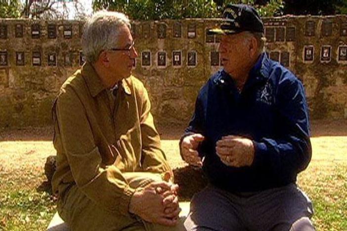 Wes interviews USS Indianapolis survivor, L.D. Cox.