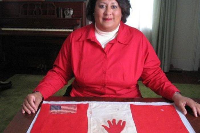 Is this peculiar flag one that African-American soldiers marched under in WWI?