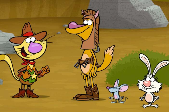 The pals find the perfect cactus for a film. / The crew brings Hugo’s farm back to life.