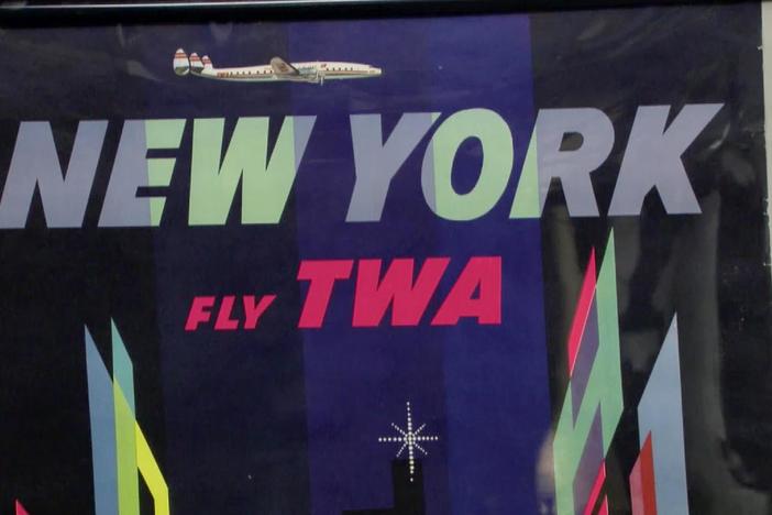 Appraisal: 1956 David Klein TWA Poster, from The Boomer Years.