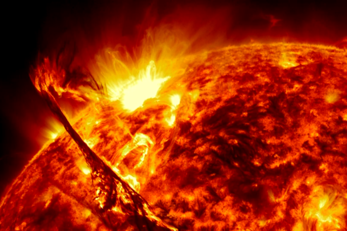 Every now and then the sun hurls a piece of itself into the solar system.