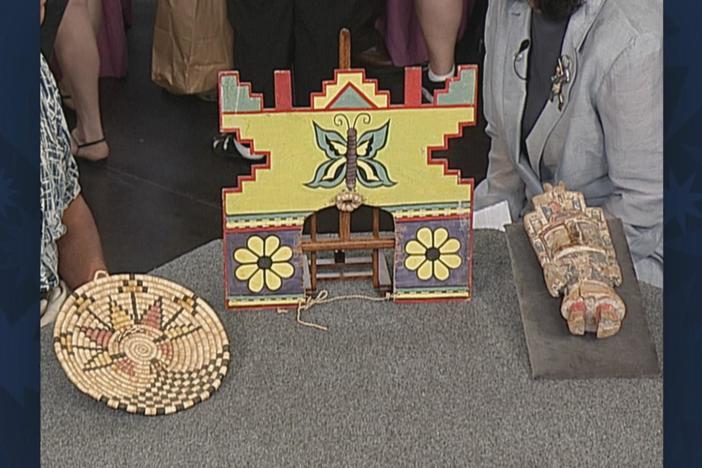 Appraisal: Hopi Doll, Headdress & Tray, from Vintage Sacramento.