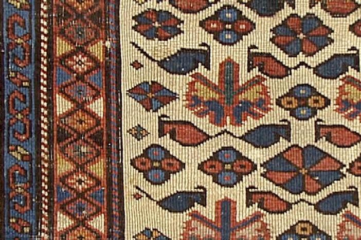 Appraisal: Late 19th-Century Kuba Rug, from Vintage Des Moines.