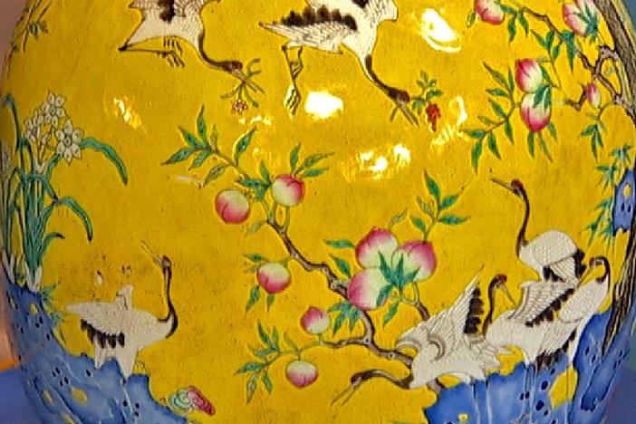 Appraisal: Chinese Enamel Decorated Porcelain Vase, ca. 1900, from Richmond Hour 3.