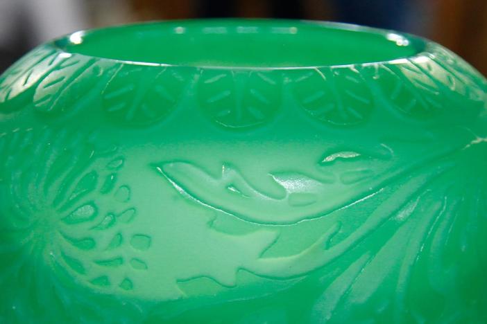 Appraisal: Steuben Acid-Cut Vase, ca. 1927, from Seattle Hour 1.