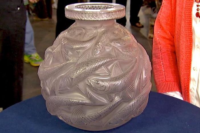 Appraisal: R. Lalique "Salmonidés" Vase, ca. 1925, from Richmond Hour 1.