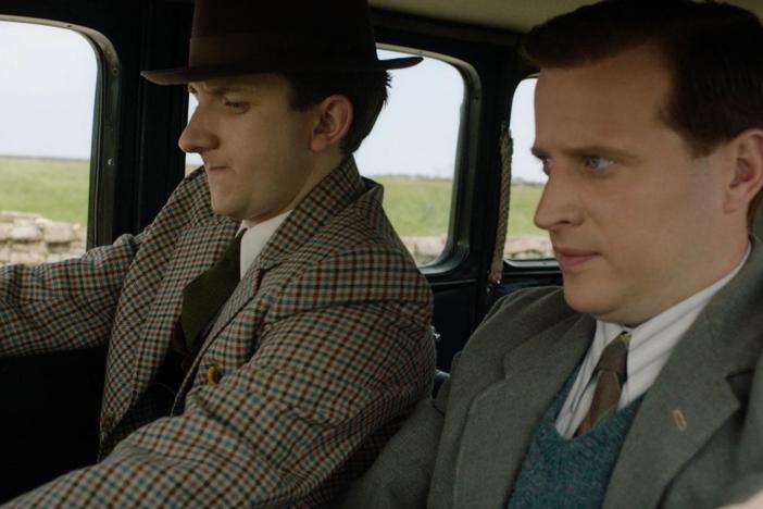 James is attempting to teach Carmody how to drive, but it's not going so smoothly.