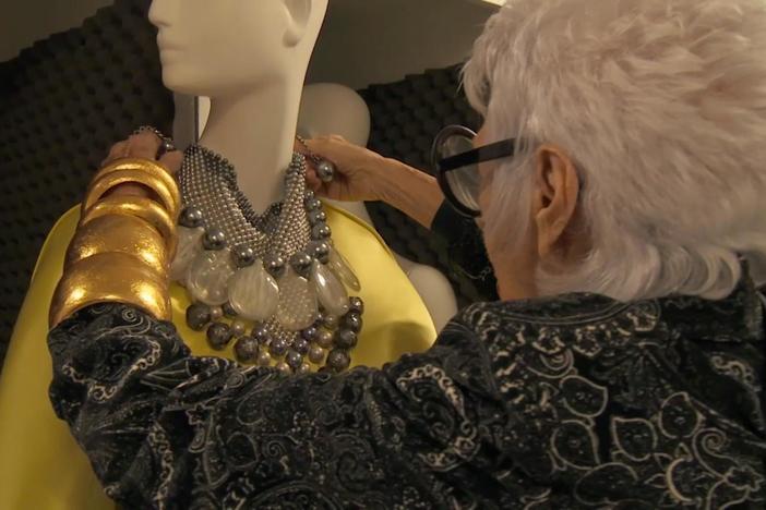 Iris styles mannequins for an exhibit at the Peabody Essex Museum.