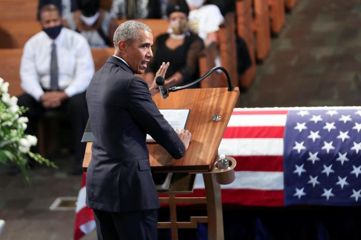 At John Lewis' Atlanta funeral, a legacy of heroism and hope