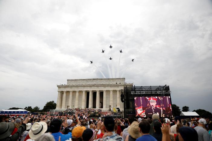 With July 4 celebration, did Trump politicize the military?